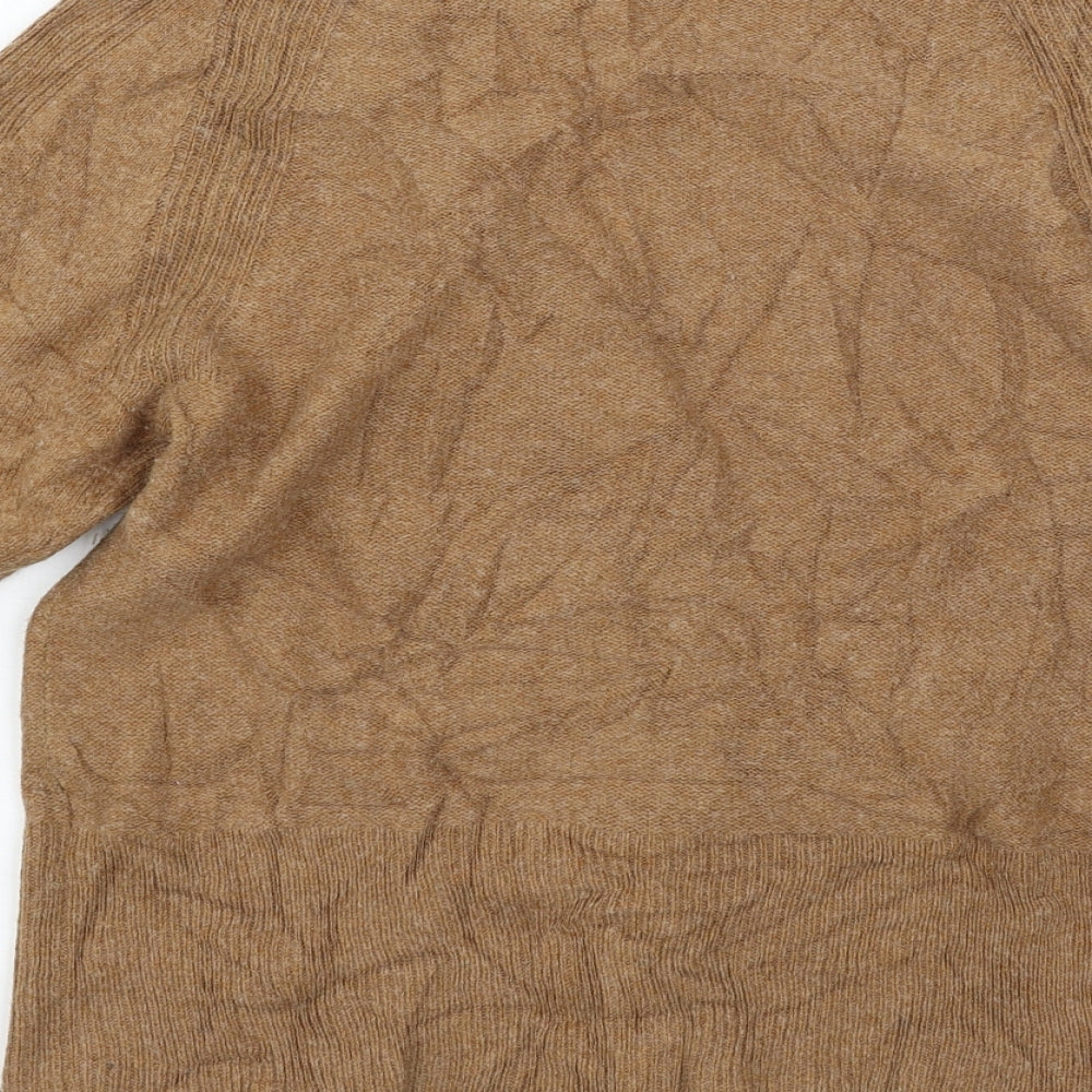 White Stuff Womens Brown Geometric Knit Cardigan Jumper Size 10