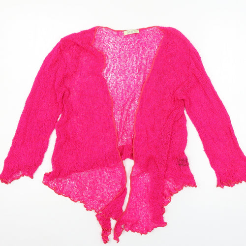 Ikat Womens Pink  Knit Cardigan Jumper One Size