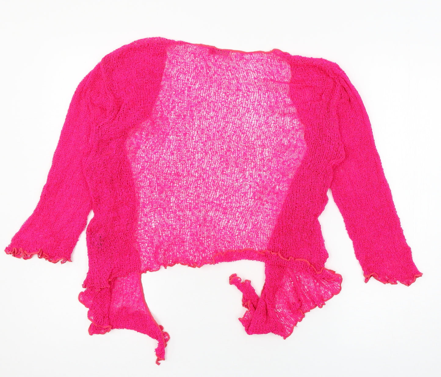 Ikat Womens Pink  Knit Cardigan Jumper One Size
