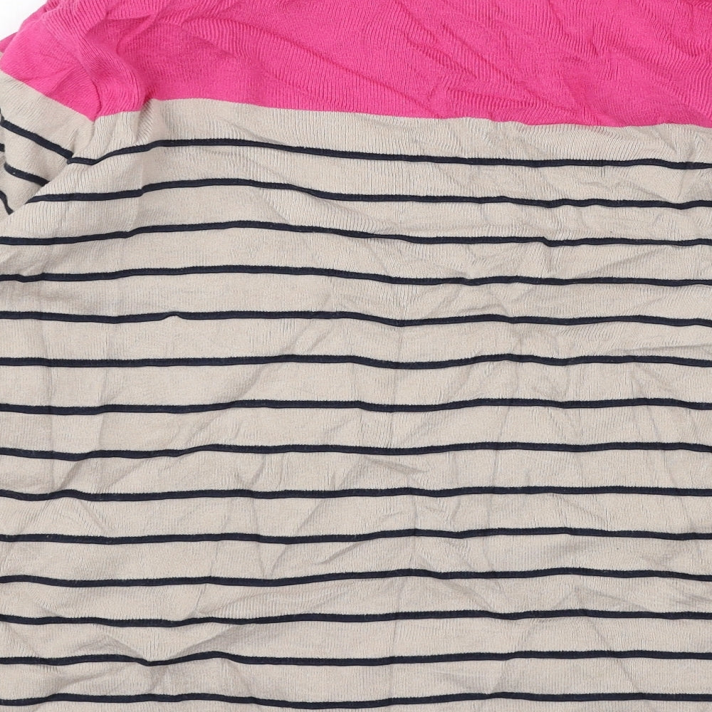 Marks and Spencer Womens Beige Striped Knit Pullover Jumper Size 22
