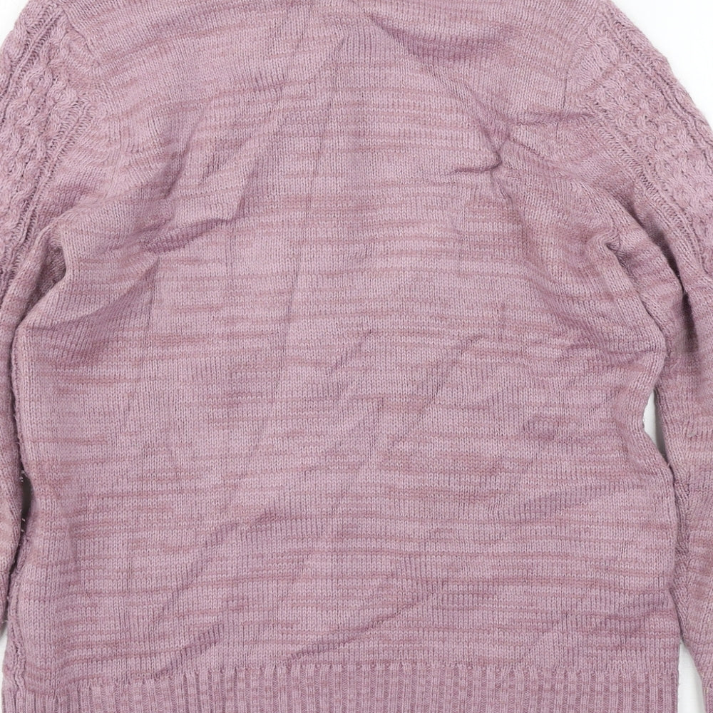 Bonmarché Womens Purple  Knit Cardigan Jumper Size S