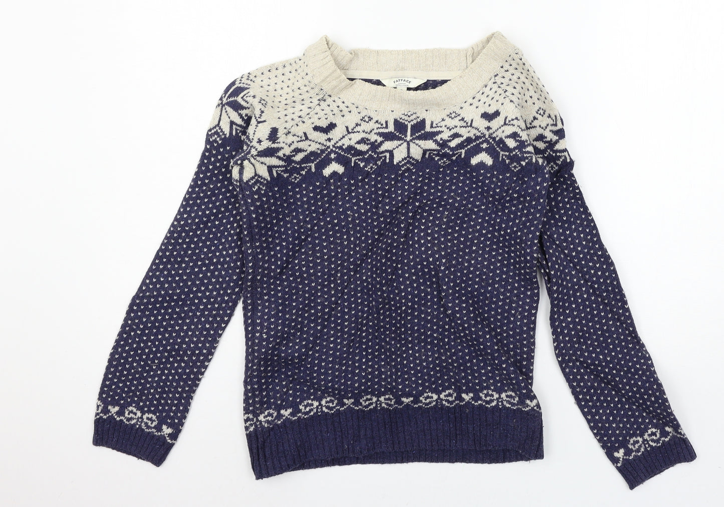 Fat Face Womens Black Polka Dot Knit Pullover Jumper Size 6