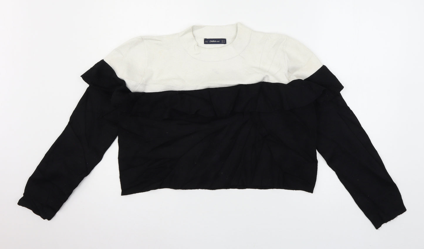 Zara Womens Black  Knit Pullover Jumper Size M