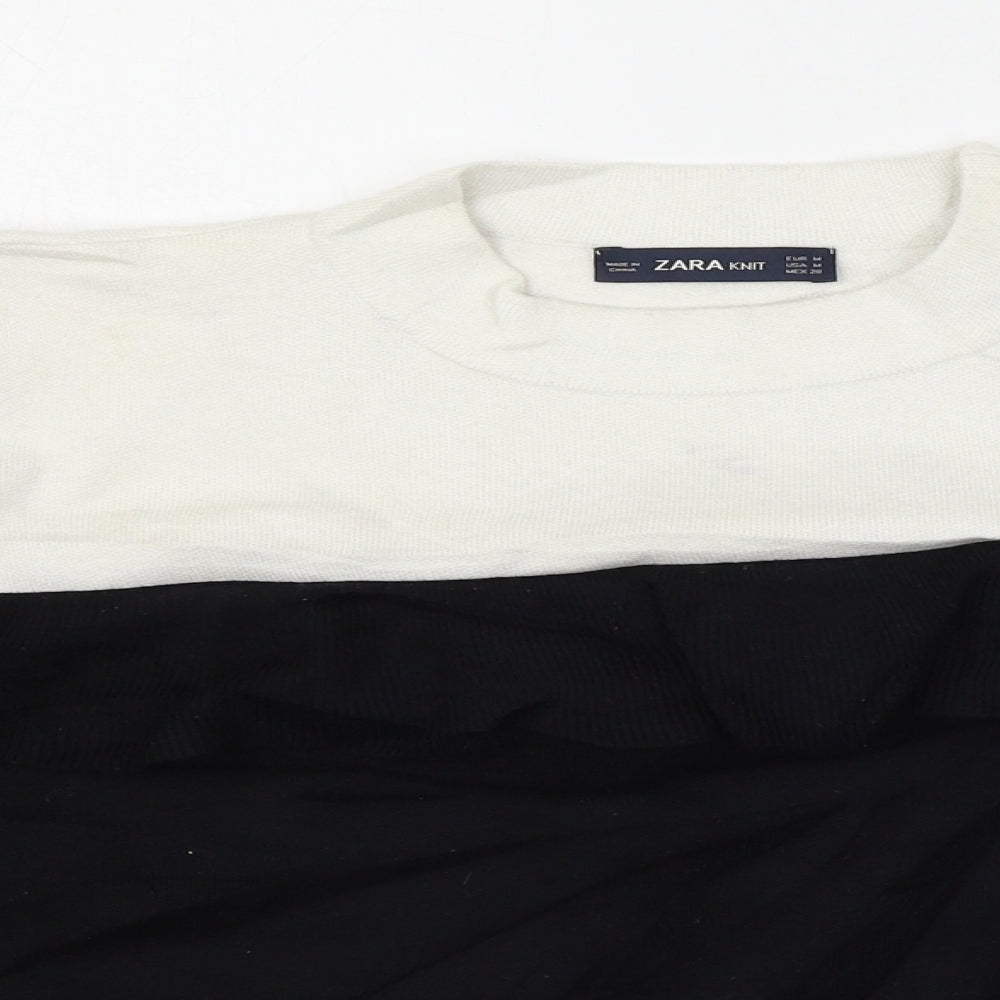 Zara Womens Black  Knit Pullover Jumper Size M