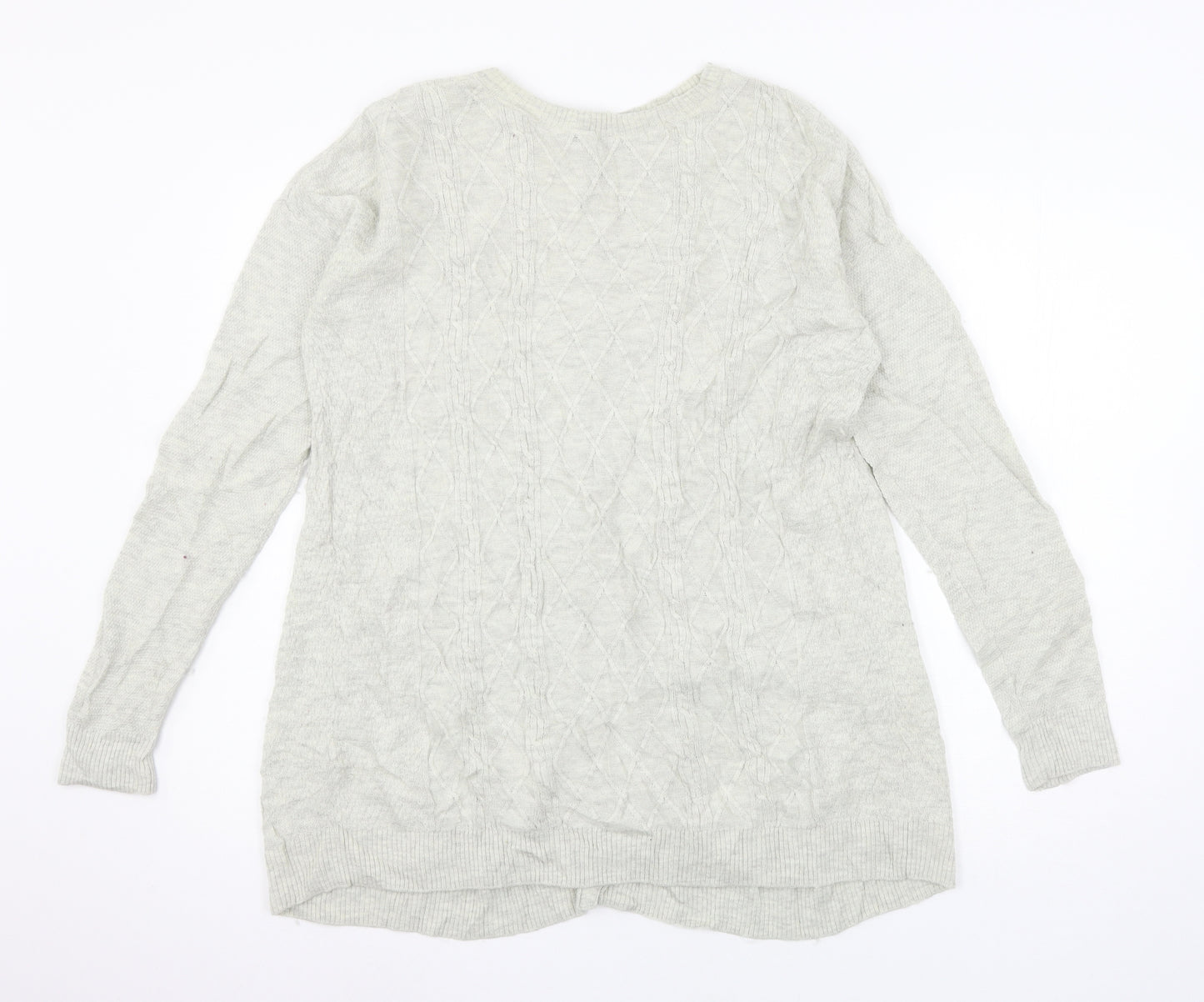 Fat Face Womens Grey  Knit Pullover Jumper Size 12