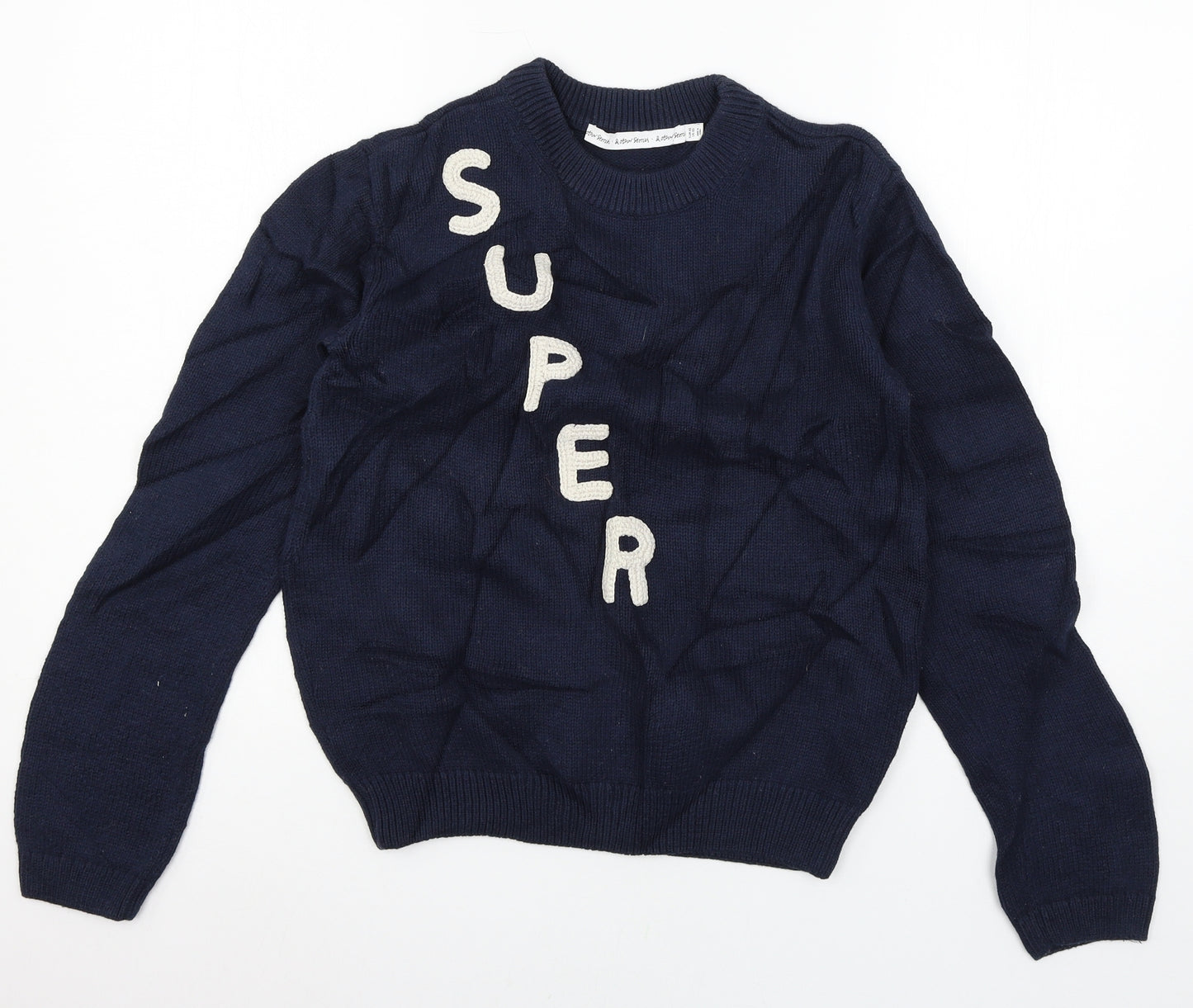 & Other Stories Womens Blue  Knit Pullover Jumper Size XS  - Super