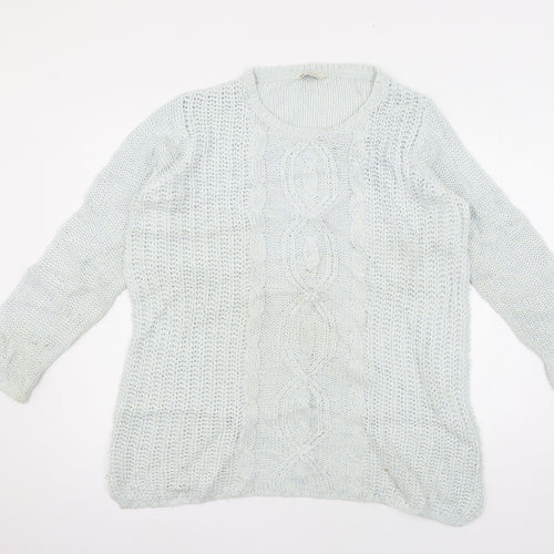 BHS Womens Blue  Knit Pullover Jumper Size 14