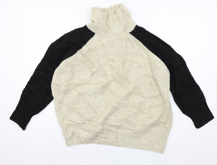 F&F Womens Beige Knit Pullover Jumper Size 6