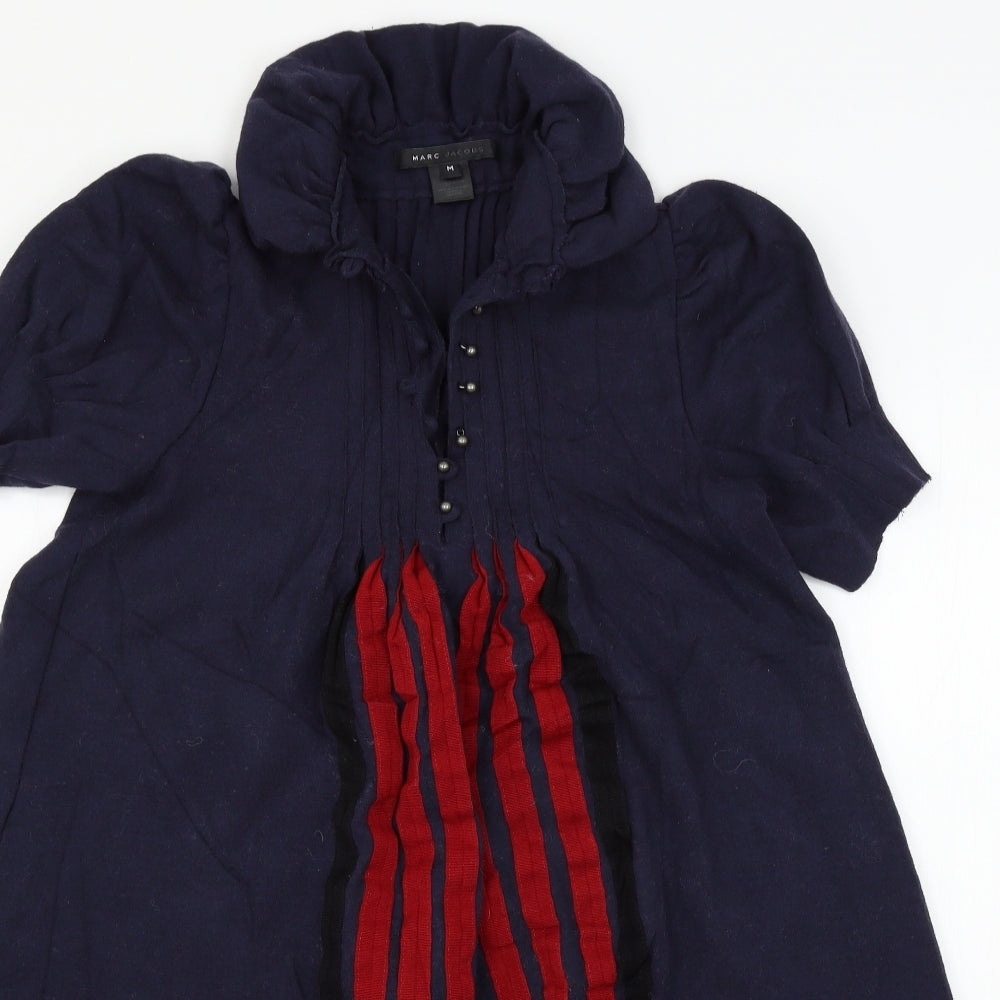 Marc Jacobs Womens Blue Striped Knit T-Shirt Dress  Size M