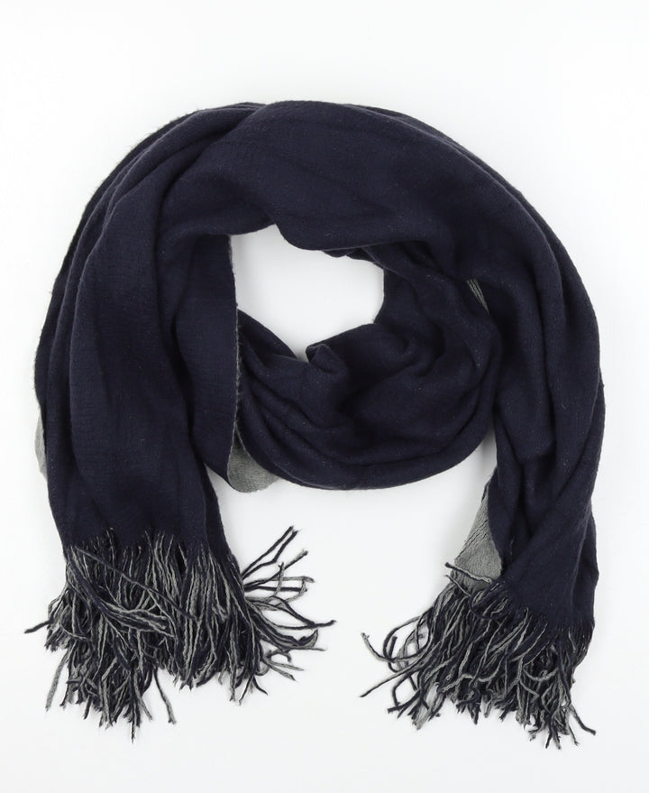 Preworn Mens Blue Knit Rectangle Scarf Scarf One Size