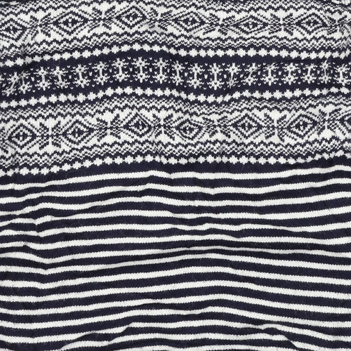 H&M Womens Blue Striped Knit Pullover Jumper Size S
