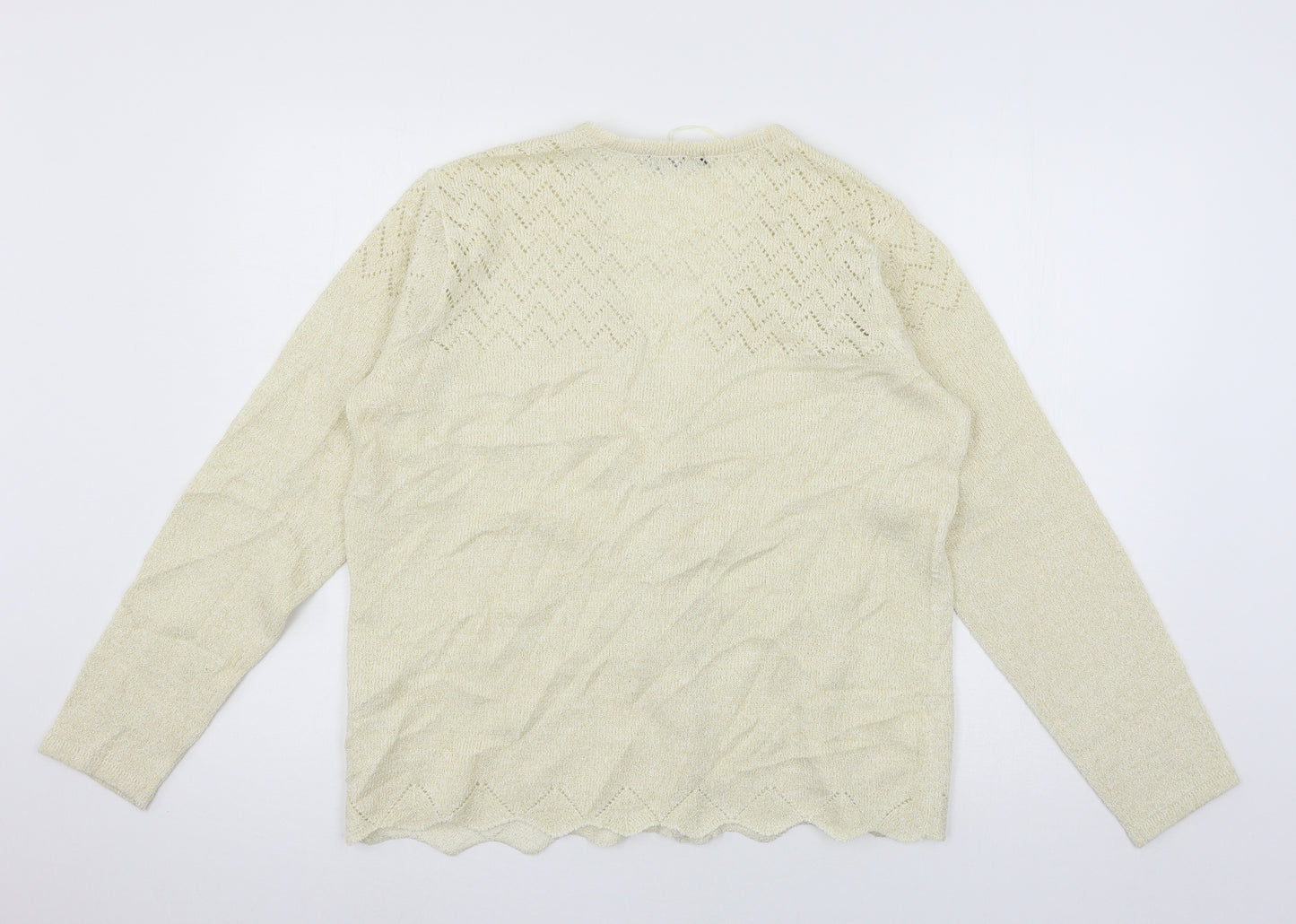 Bonmarché Womens Ivory  Knit Cardigan Jumper Size M