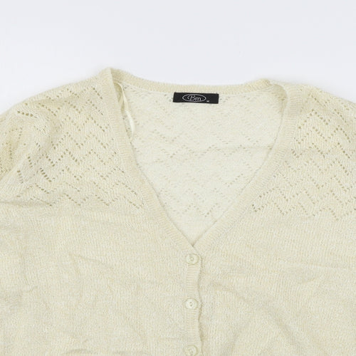 Bonmarché Womens Ivory  Knit Cardigan Jumper Size M