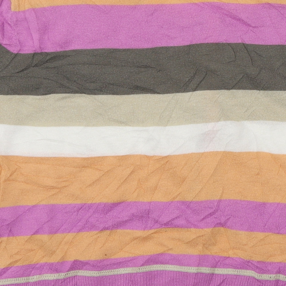 NEXT Womens Multicoloured Striped Knit Cardigan Jumper Size 14