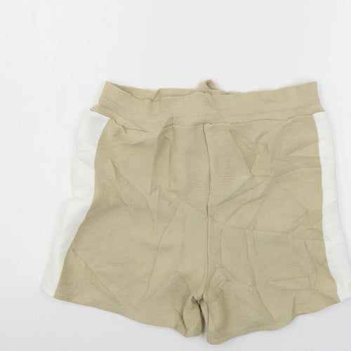 Boohoo Womens Beige  Knit Bermuda Shorts Size 8