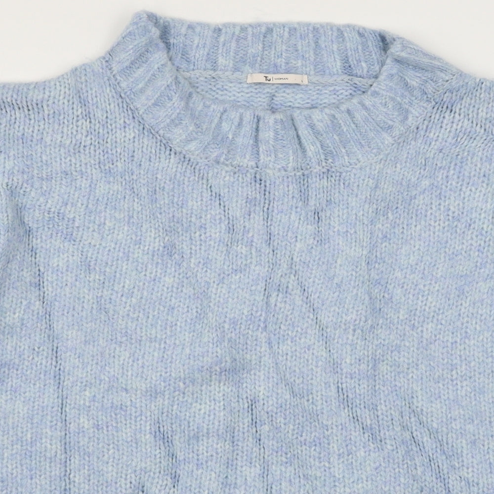 TU Womens Blue  Knit Pullover Jumper Size L