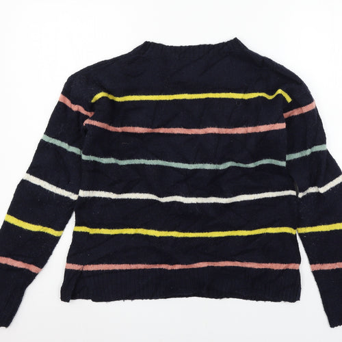 NEXT Womens Blue Striped Knit Pullover Jumper Size 8