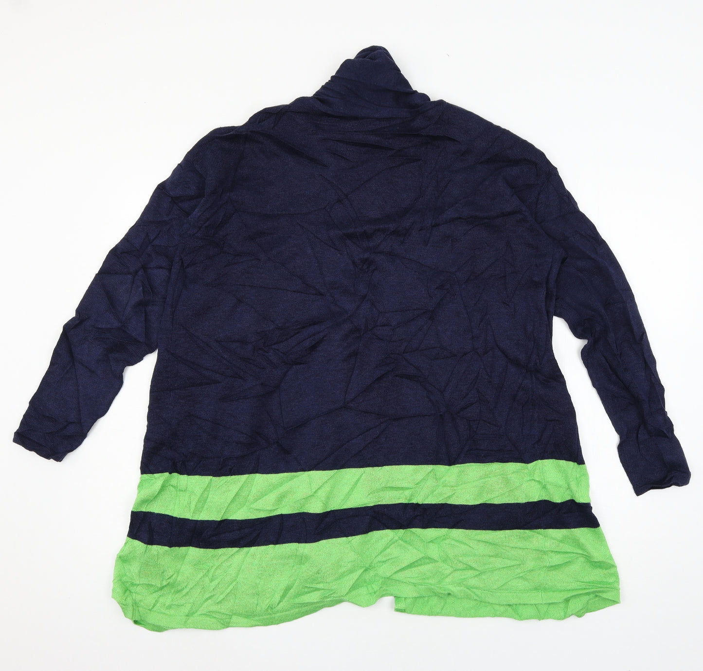 Ralph Lauren Womens Blue Striped Knit Cardigan Jumper Size M
