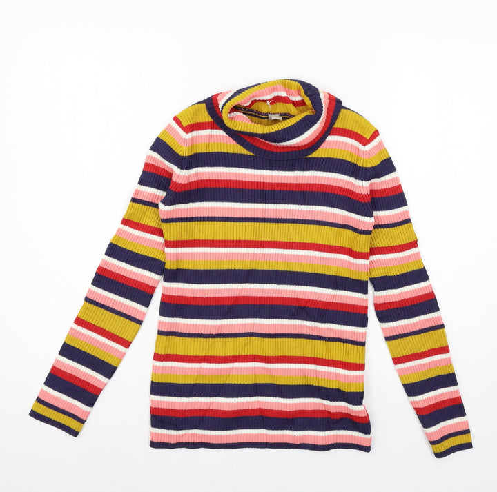 TU Girls Multicoloured Striped Knit Pullover Jumper Size 11 Years
