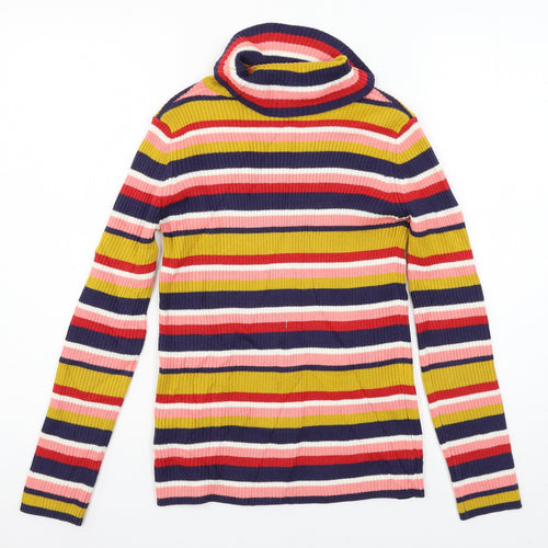 TU Girls Multicoloured Striped Knit Pullover Jumper Size 11 Years