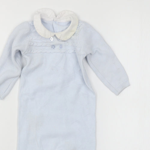 Matalan Boys Blue  Knit Babygrow One-Piece Size 6-9 Months