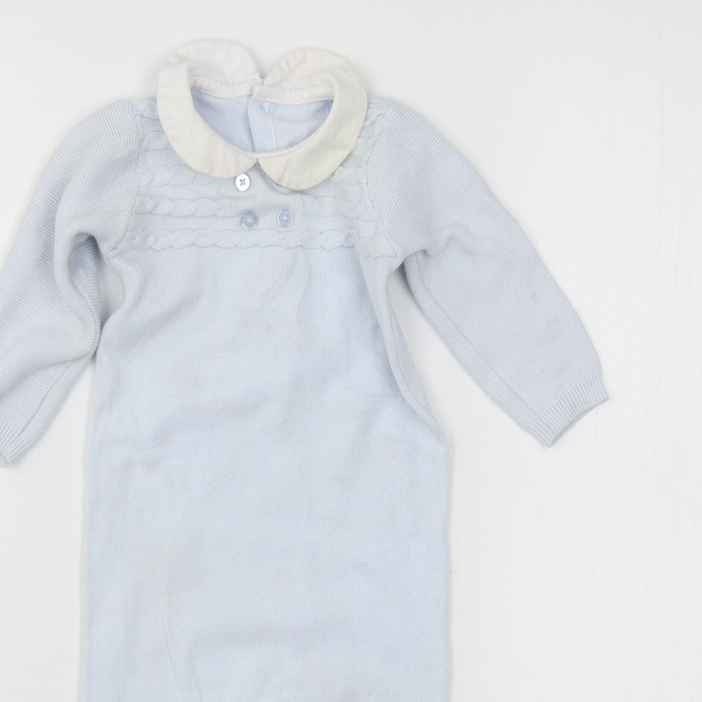 Matalan Boys Blue  Knit Babygrow One-Piece Size 6-9 Months