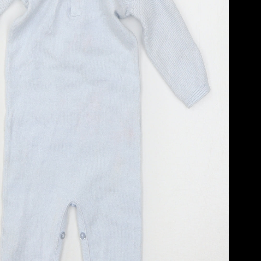 Matalan Boys Blue  Knit Babygrow One-Piece Size 6-9 Months