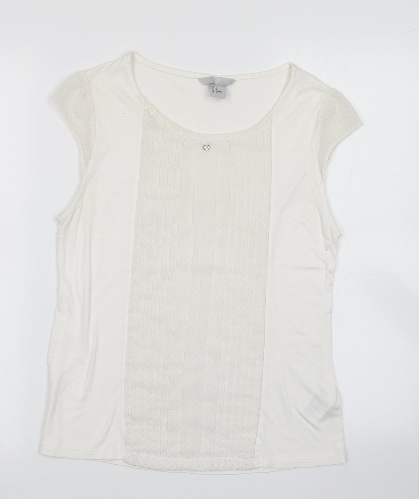 H&M Womens White   Basic T-Shirt Size S