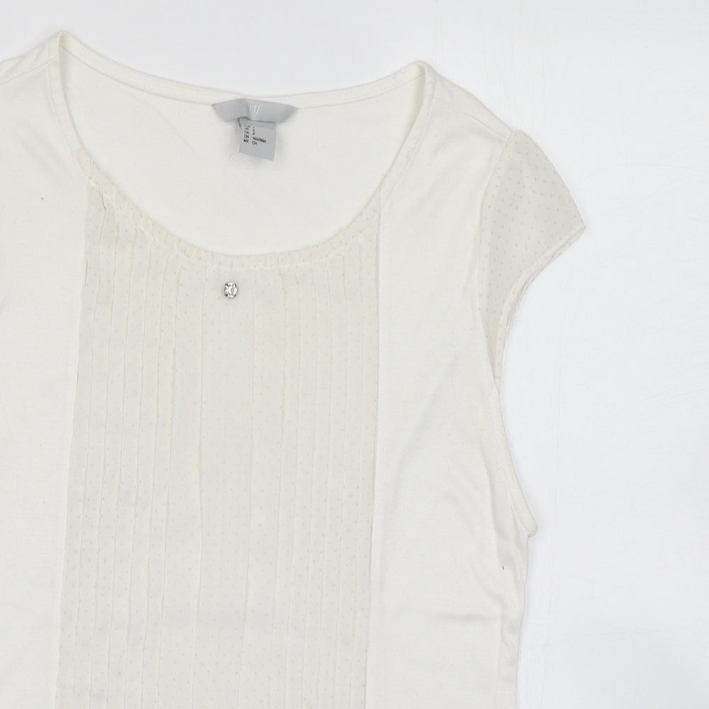H&M Womens White   Basic T-Shirt Size S