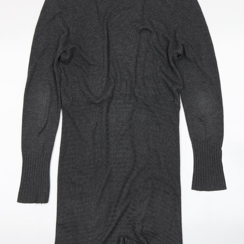F&F Womens Grey  Knit Cardigan Jumper Size 8