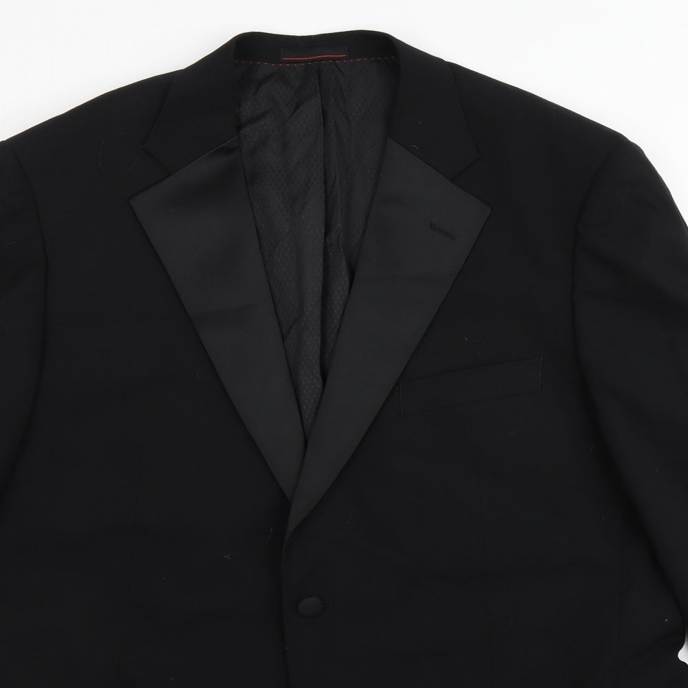 1860 Menswear Mens Black   Jacket Blazer Size 44