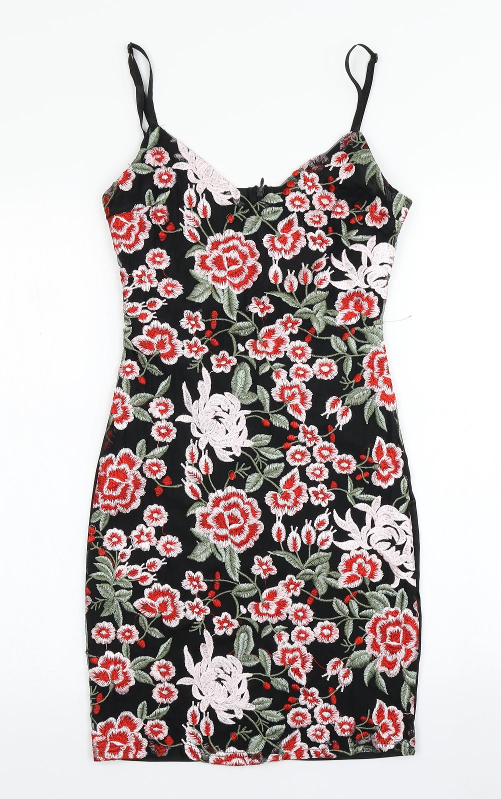 Quiz Womens Black Floral  Bodycon  Size 6