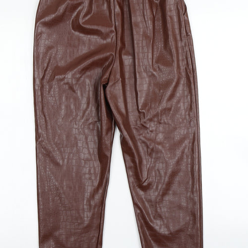 I SAW IT FIRST Womens Brown Animal Print  Dress Pants Trousers Size 8 L23 in