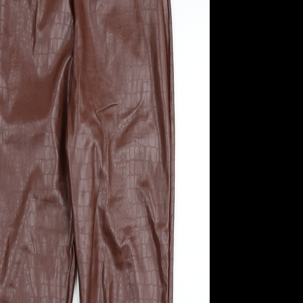 I SAW IT FIRST Womens Brown Animal Print  Dress Pants Trousers Size 8 L23 in