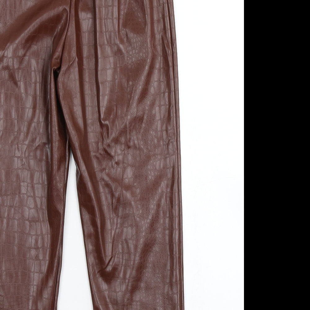 I SAW IT FIRST Womens Brown Animal Print  Dress Pants Trousers Size 8 L23 in