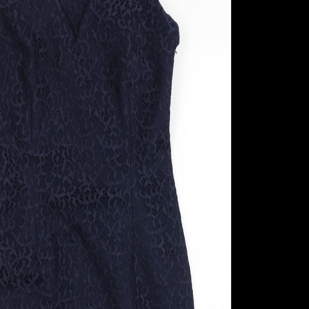 NEXT Womens Blue  Lace Pencil Dress  Size 12