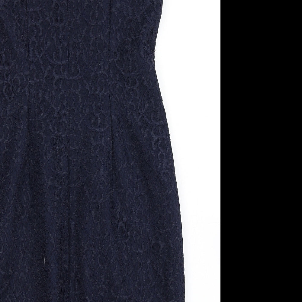 NEXT Womens Blue  Lace Pencil Dress  Size 12