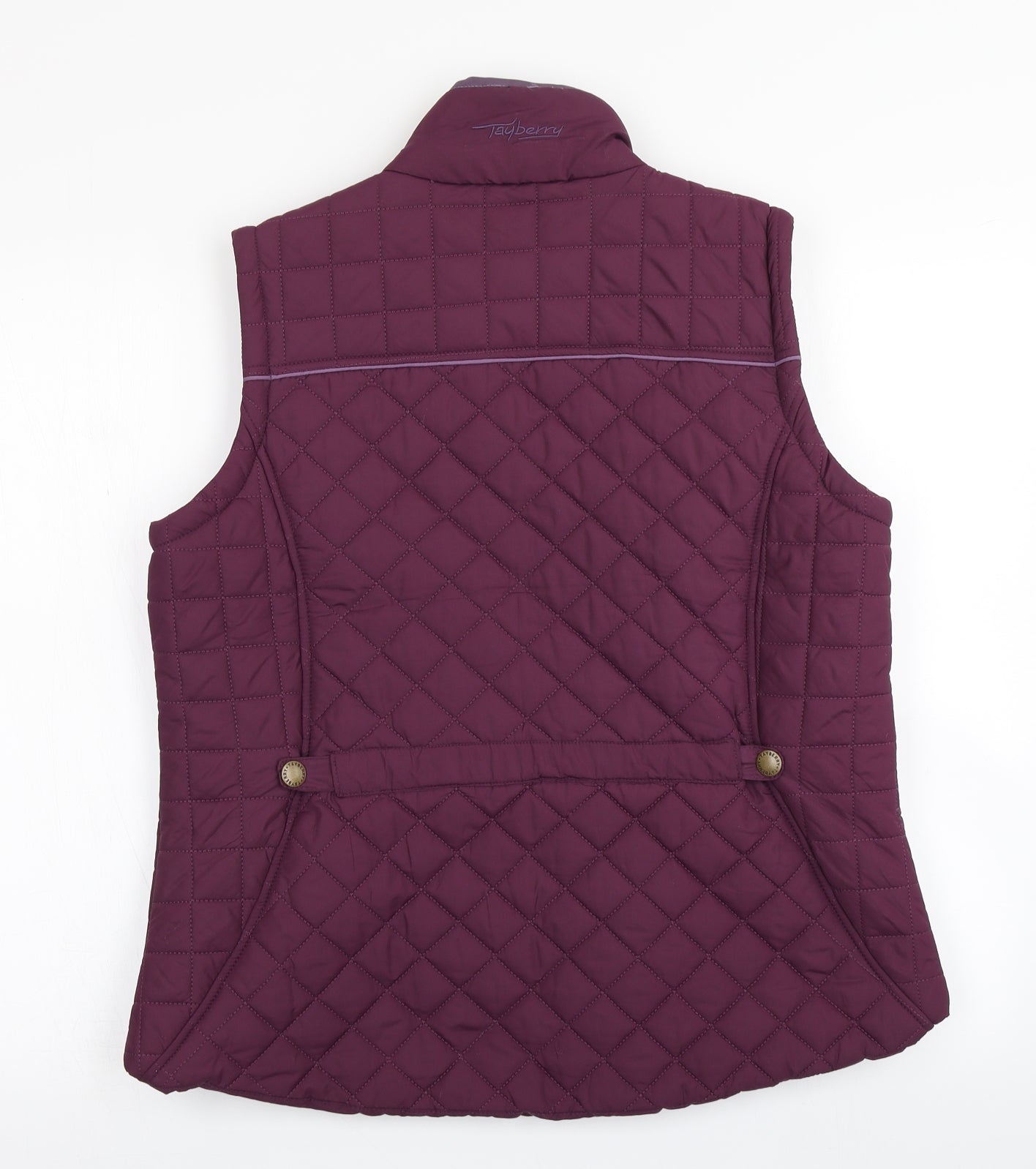 Tayberry Womens Purple Argyle/Diamond  Gilet Coat Size L