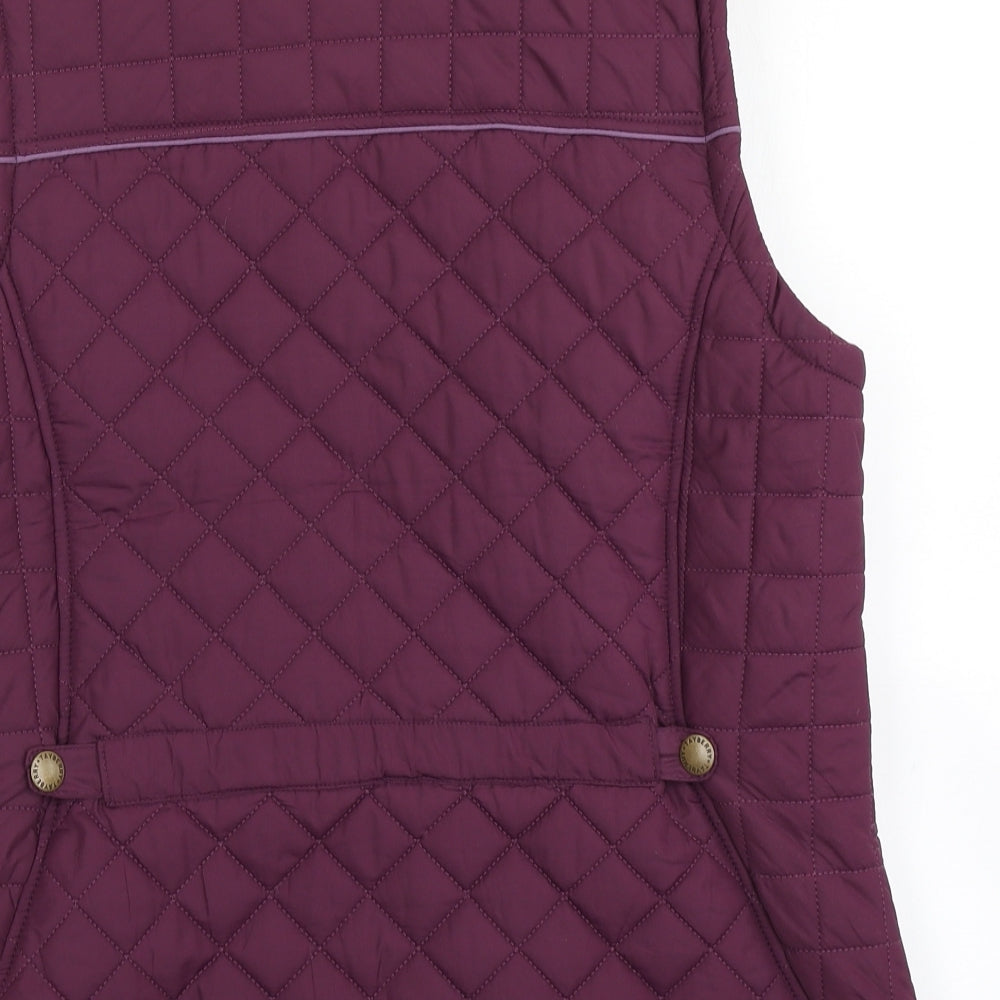 Tayberry Womens Purple Argyle/Diamond  Gilet Coat Size L