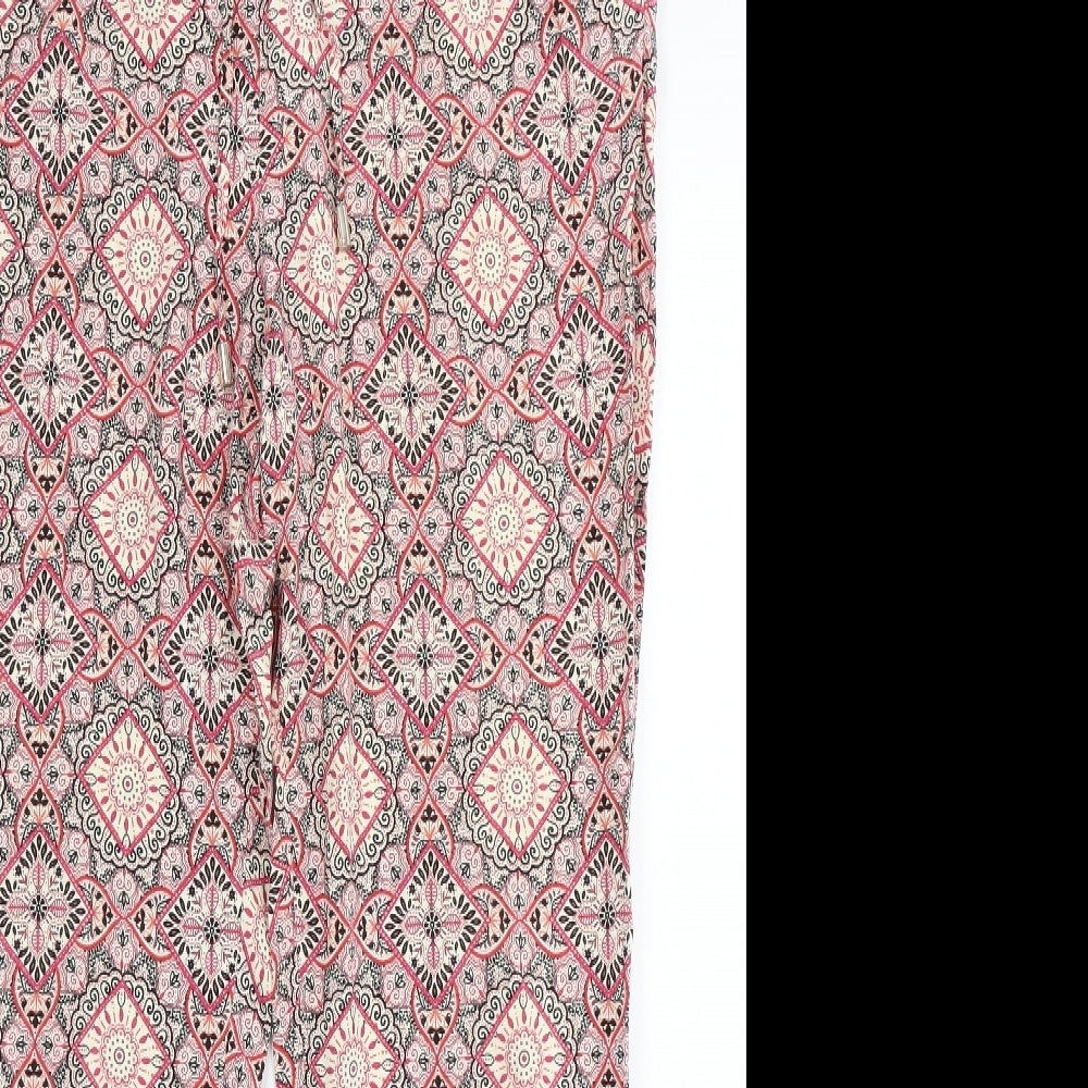 Primark Womens Red Paisley  Harem Trousers Size 14 L26 in