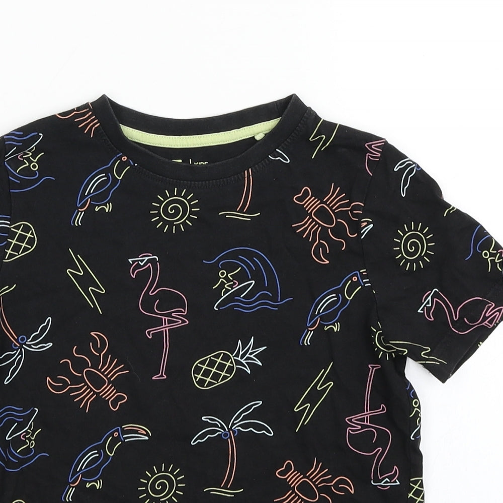 TU Boys Black   Basic T-Shirt Size 6 Years