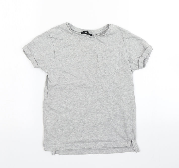 George Boys Grey Basic T-Shirt Size 6-7 Years