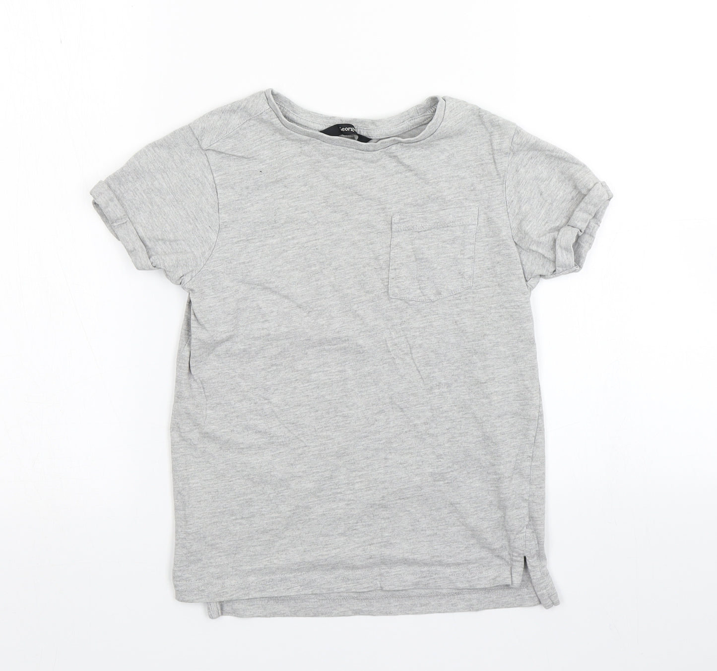 George Boys Grey   Basic T-Shirt Size 6-7 Years