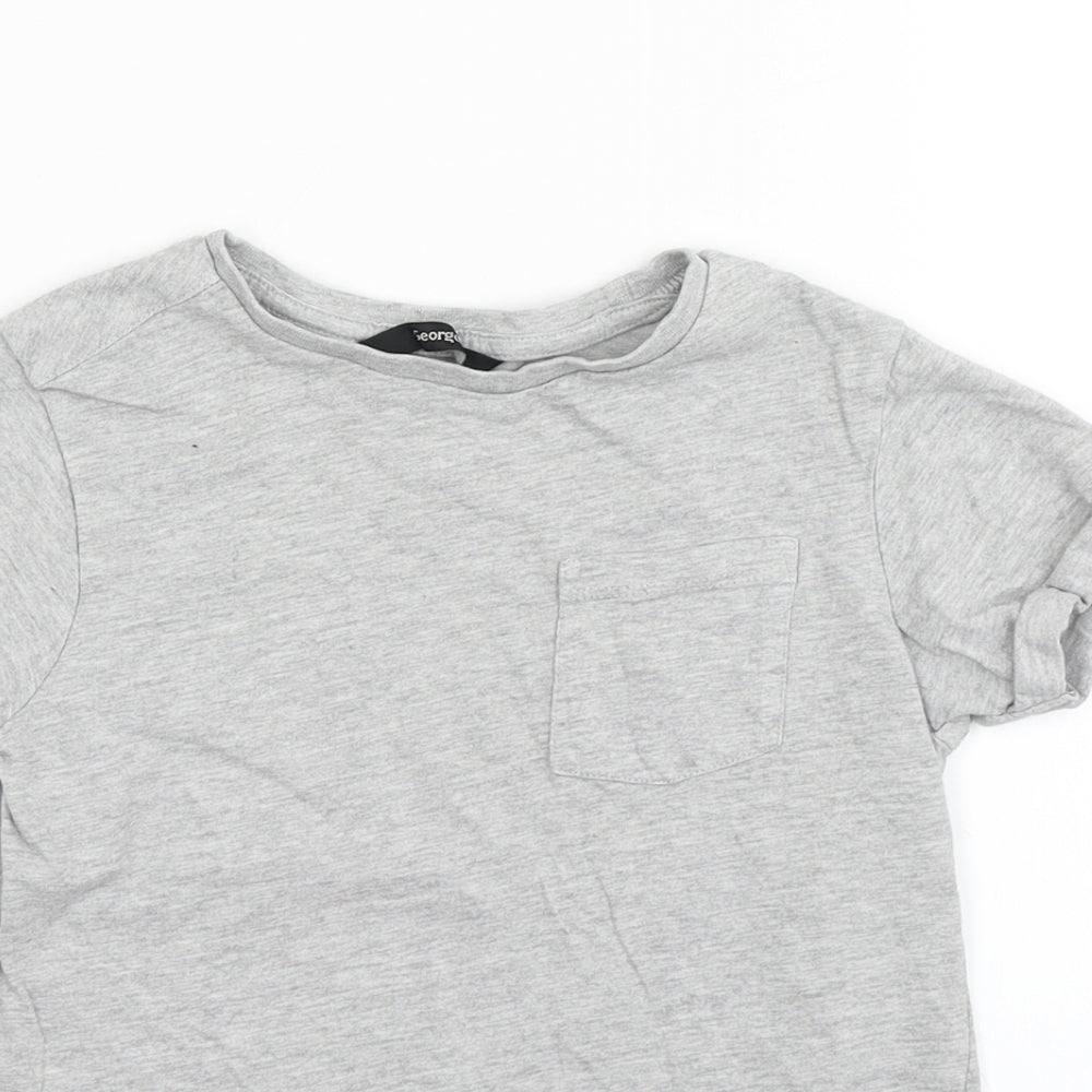 George Boys Grey   Basic T-Shirt Size 6-7 Years