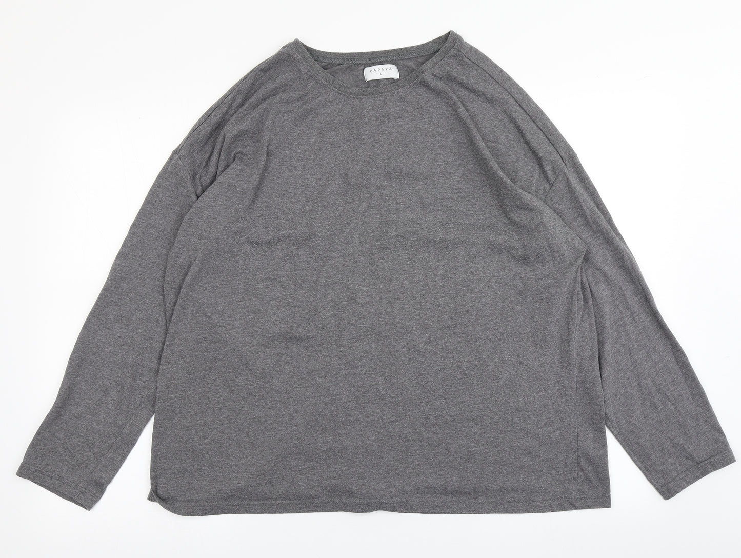 Papaya Womens Grey   Basic T-Shirt Size L
