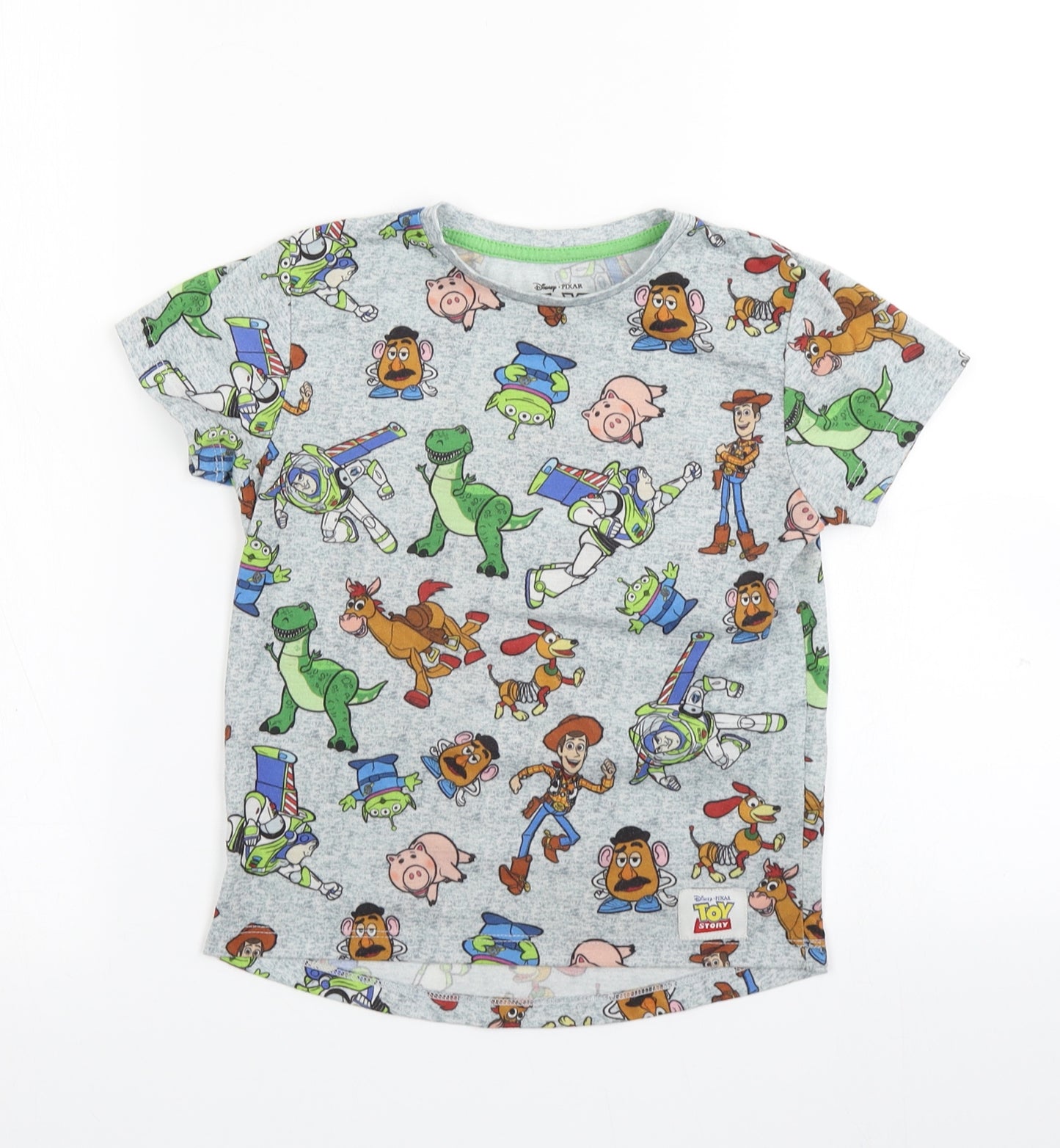 Primark Boys Grey   Basic T-Shirt Size 4-5 Years  - Toy Story