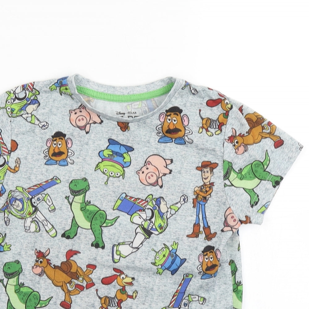 Primark Boys Grey   Basic T-Shirt Size 4-5 Years  - Toy Story