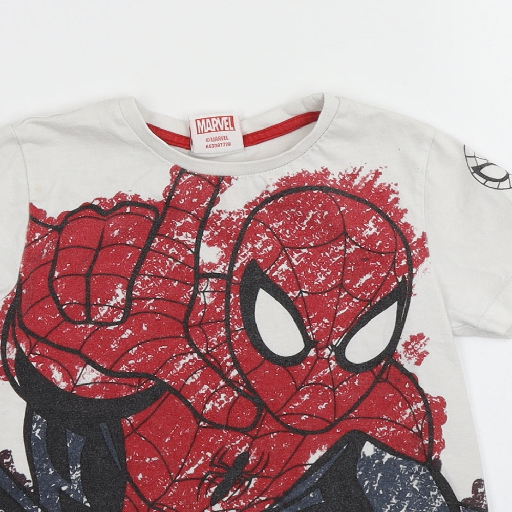 NEXT Boys White   Basic T-Shirt Size 6 Years  - Marvel Spiderman