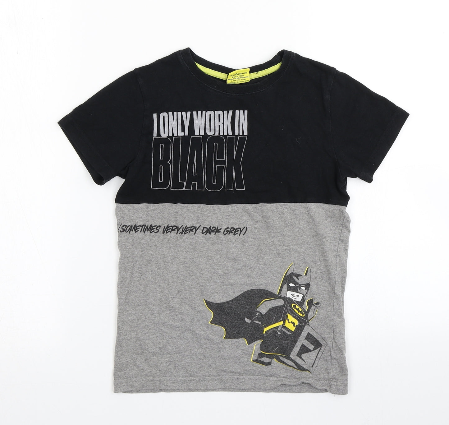 NEXT Boys Grey Colourblock  Basic T-Shirt Size 7 Years  - Lego Batman
