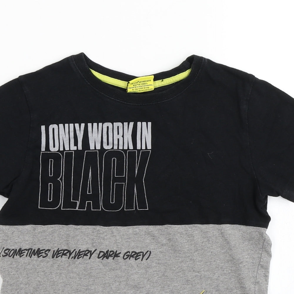 NEXT Boys Grey Colourblock  Basic T-Shirt Size 7 Years  - Lego Batman